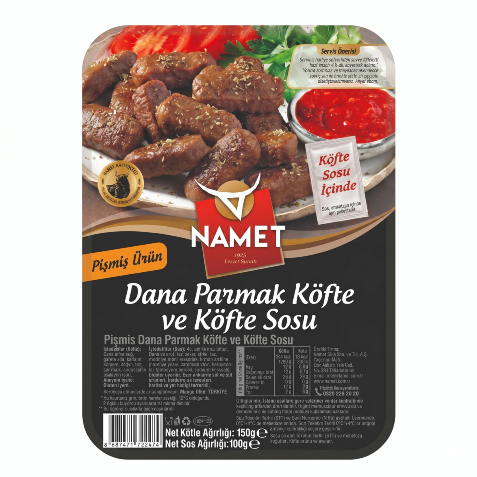 Namet Dana Soslu Pişmiş Parmak Köfte 250 G